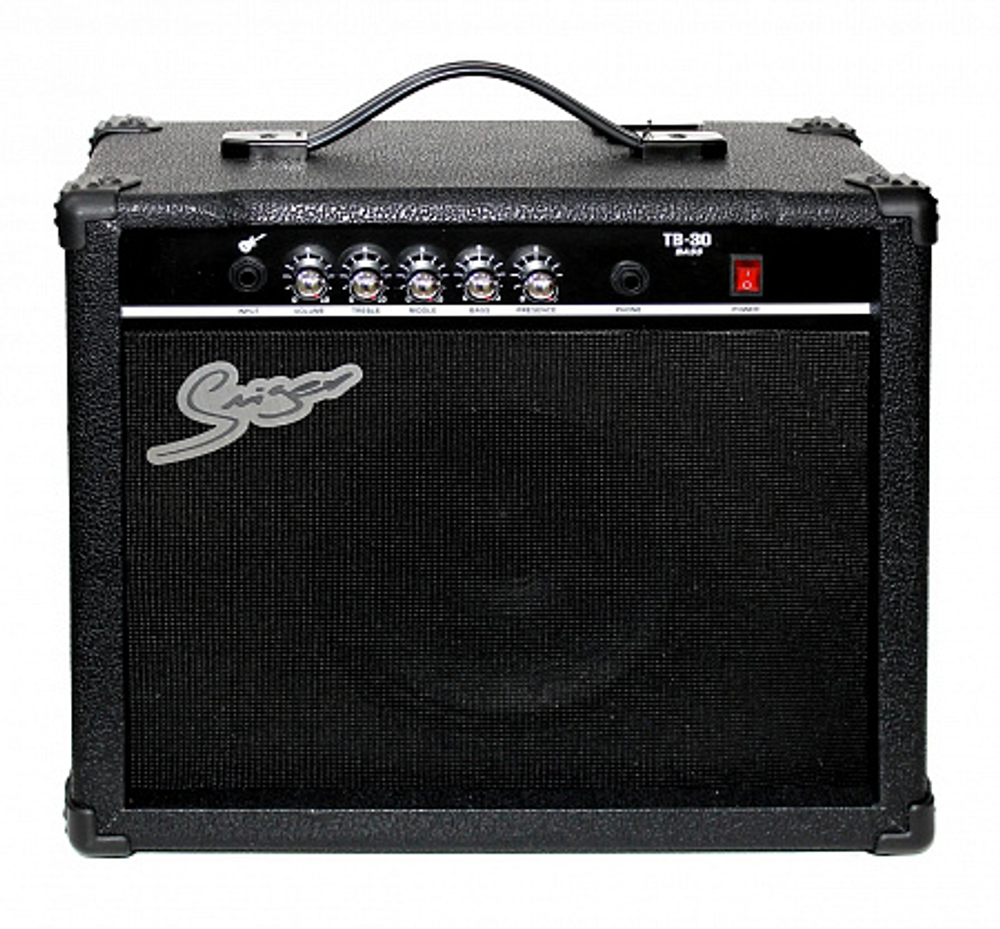 Smiger TB-30W комбо усилитель для бас-гитары. Мощность - 30вт. Регуляторы - Volume, Crunch, Treble, Middle, Bass.