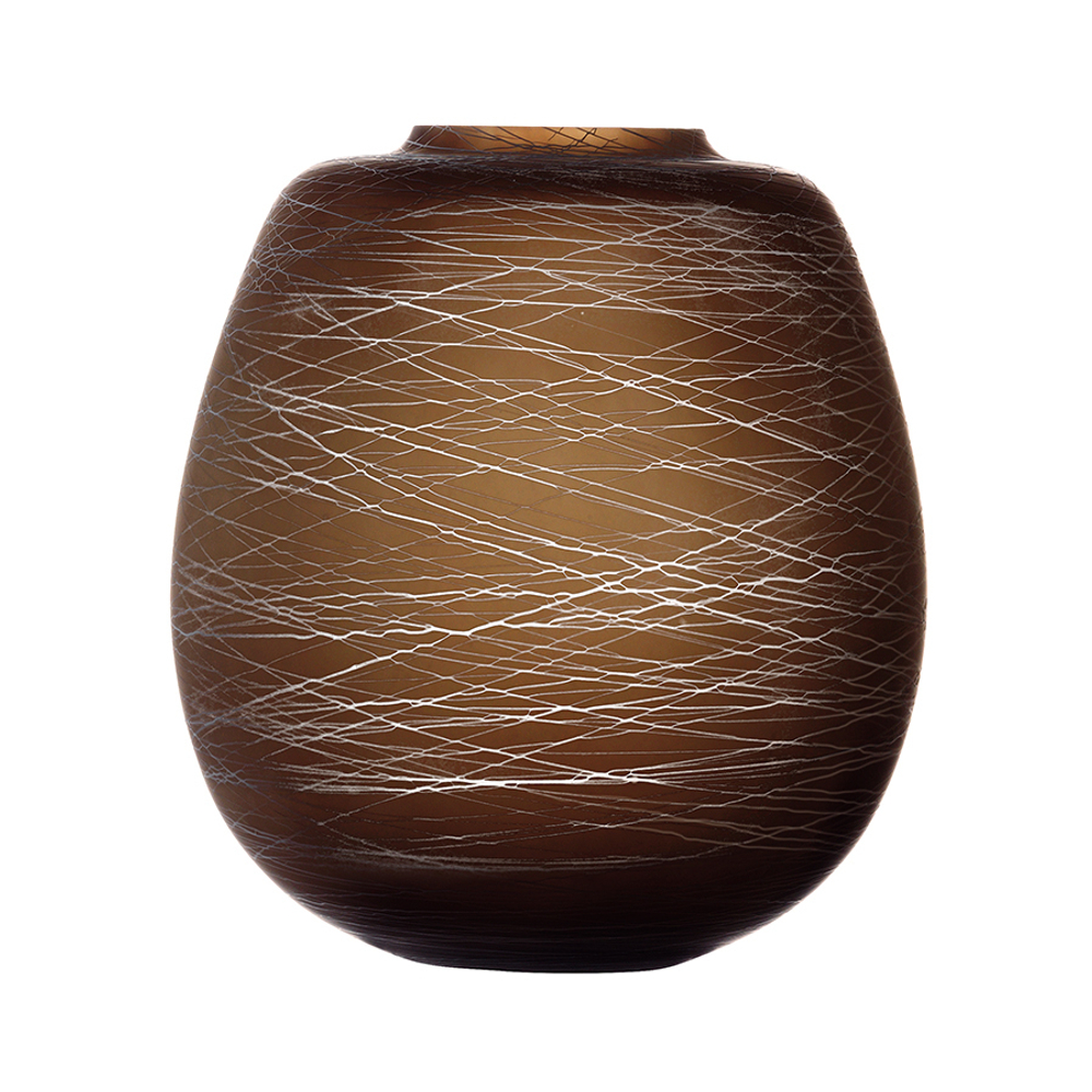 Ваза boulder, 26 см, коричневая