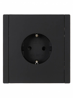 FORTE&PIANO Розетка 1-местная с заземлением с защитными шторками винтовое крепление 16А FP115 черный IEK