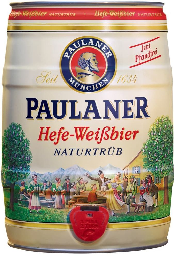 Пиво Пауланер Вайсбир Нефильтрованное / Paulaner Hefe-Weissbier Naturtrub 5л