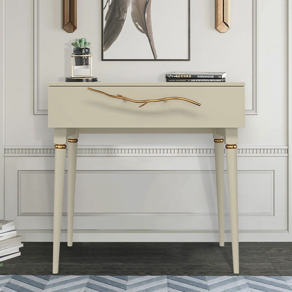 Консоль Арт Колор matte Классик Голд Серый шелк матовый