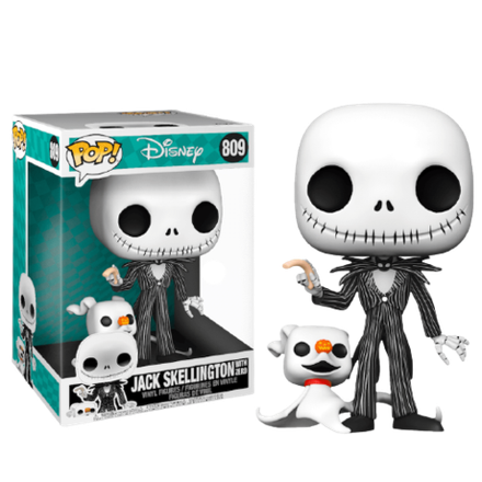 Фигурка Funko POP! Disney: NBC: 10" Jack with Zero (светится в темноте) (Exc)