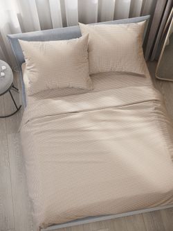 Наволочка комплект 2шт перкаль Сказка "Вязание (бежевое)" 50x70 см на молнии