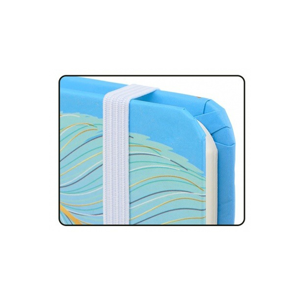 Блокнот Basir на резинке, формат А5, серия "Листья", переплет 7БЦ, 21*14.5 см, 80 листов, ассорти