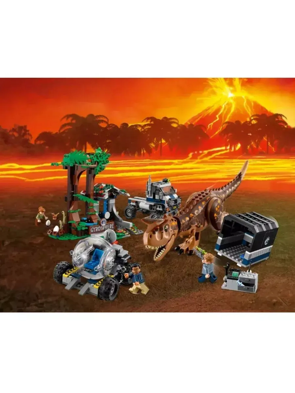 Конструктор Побег в гиросфере от карнотавра 593 детали 10926