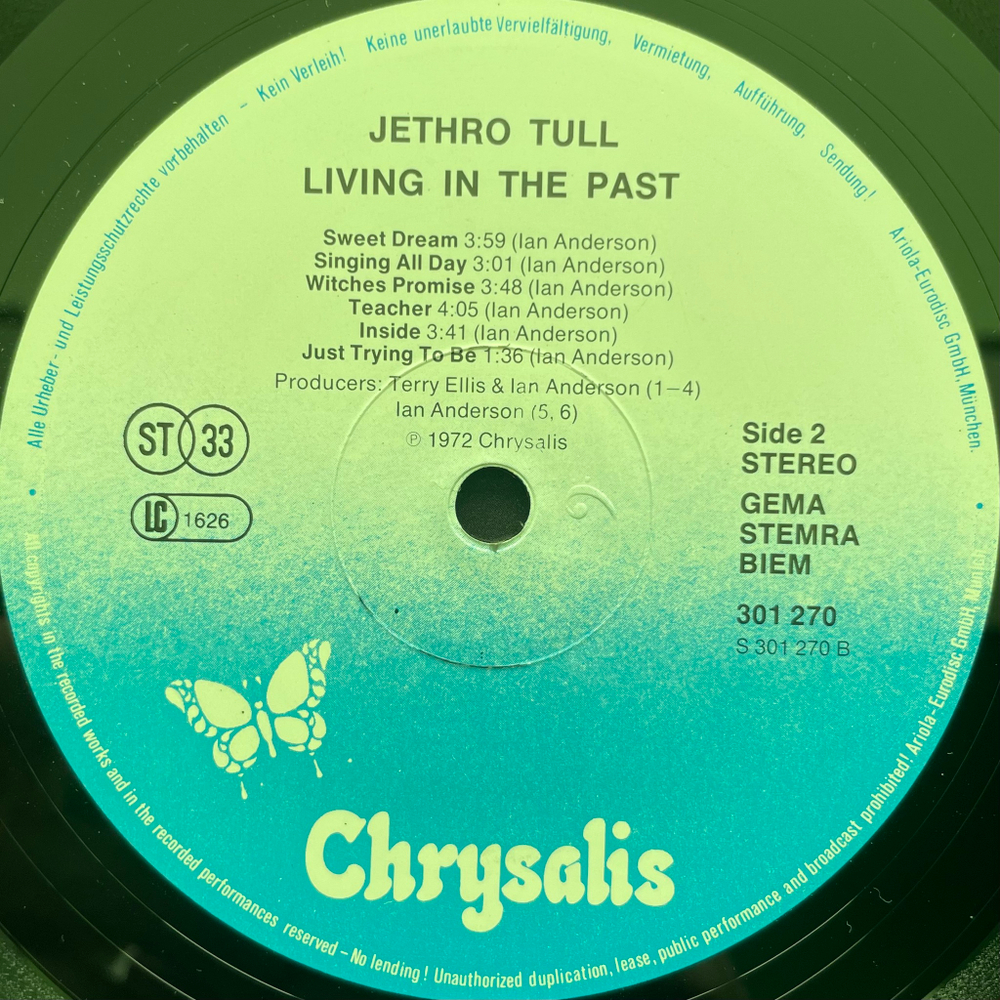 Jethro Tull – Living In The Past 2LP (Европа)