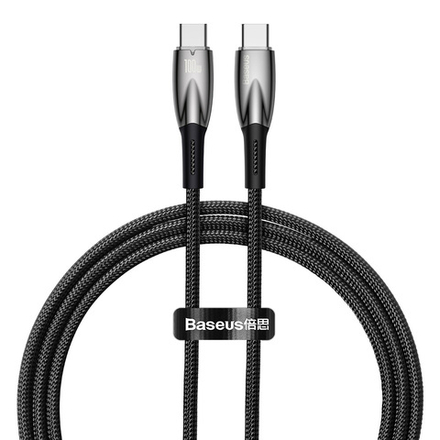 USB-C Кабель Baseus Glimmer Charging+Data 100W 1-2m - Black