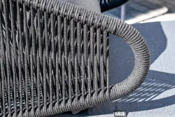 "Милан" лаунж-зона 4-местная плетеная из роупа (веревки), каркас алюминиевый темно-серый, роуп темно-серый