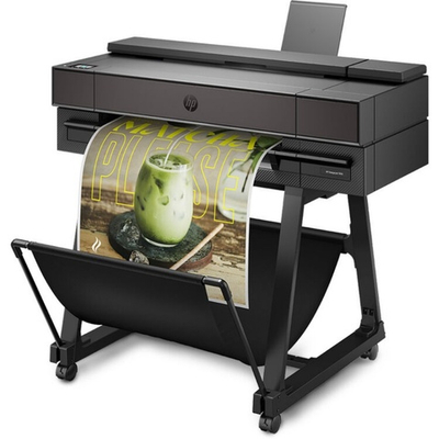 Широкоформатный принтер HP DesignJet T870, 24", цвета, 21 sec/стр. A1, 120 стр. A1 в час, 2400x1200dpi, Wi-Fi, стенд