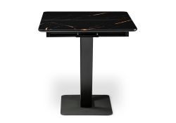 Стол на тумбе Бугун 120(160)х80х77 обсидиан / черный