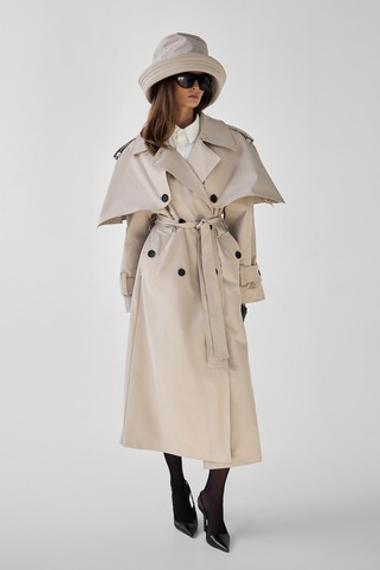 Тренч со съемным кейпом