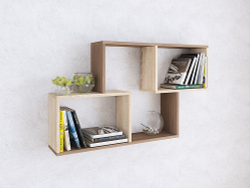 Полка навесная ПН-3, ясень шимо/дуб сонома