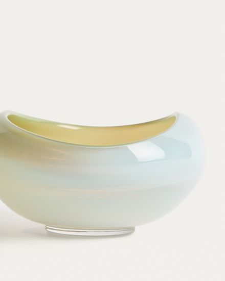 Ваза Nodila из белого стекла, 30 x 21 см