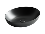Раковина накладная овальная Element 520x395x130мм, черный матовый