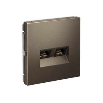 Розетка компьютерная 2-м ArtGallery RJ45 + RJ45 кат.5E механизм мокко SE GAL000685