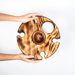 Винный столик из древесины кедра на ножках. VN8