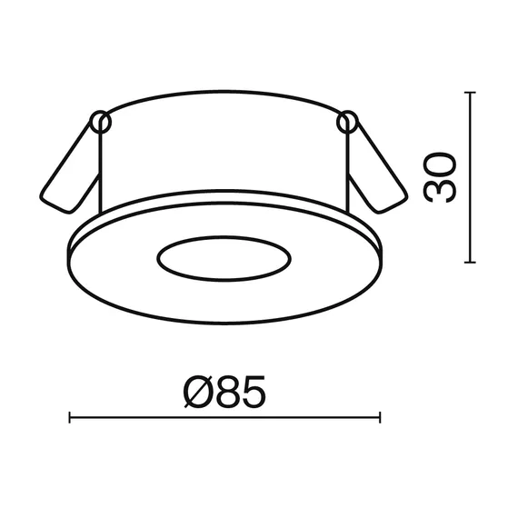 Встраиваемый светильник Изящность / Slim 1*GU10 10 Вт Technical dl027-2-01b