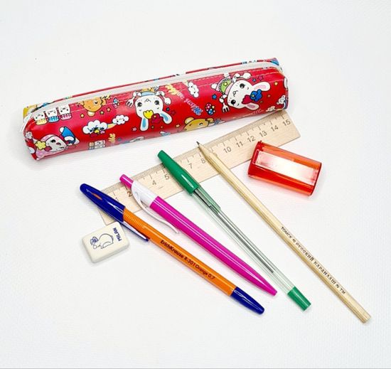 Пенал школьный с наполнением, 7 предметов