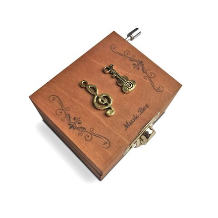 Музыкальная деревянная шкатулка-шарманка "Играй Гитара" с мелодией Ромео и Джульетта (из фильма)
