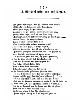 Die Beiden Ältesten Deutschen Gedichte Aus Dem Achten Jahrhundert. Das Lied von Hildebrand und Hadubrand und das Weissenbrunner Gebet,  zum erstenmal in ihrem Metrum dargestellt | Brüder Grimm