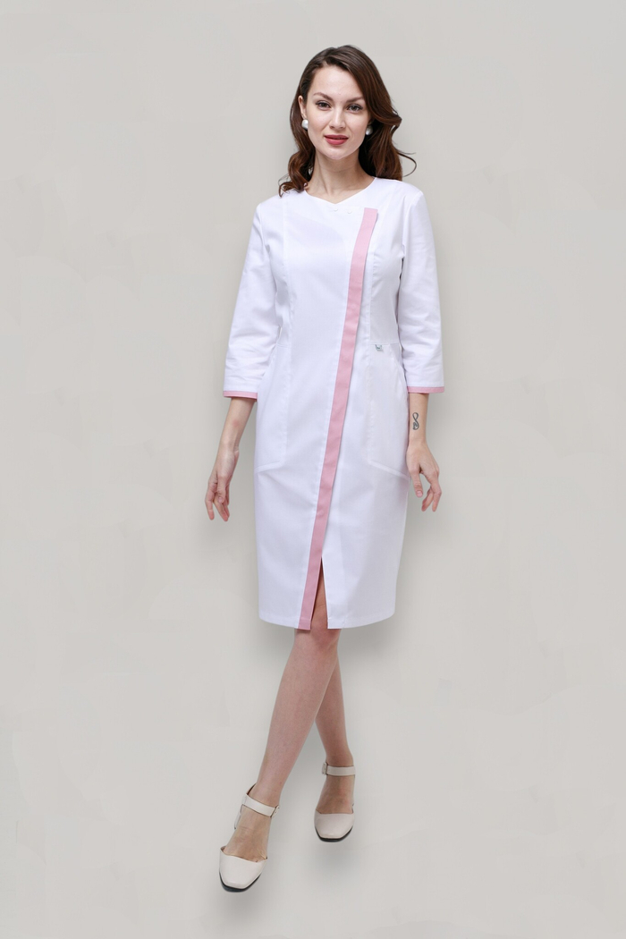 Халат медицинский женский | Х-262 ак 3/4 клеон стрейч