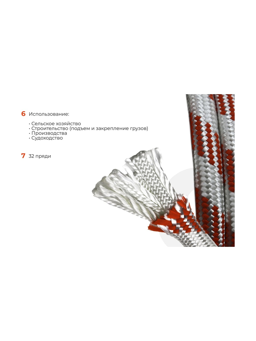Плетеная веревка Gigant п/п, 32 пряди, 16мм х 50м HRS-07