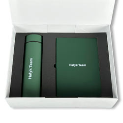 Набор Halyk Team Блокнот + Термос