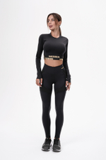 Женские легинсы NEBBIA 838 Women's High Waist Leggings INTENSE Mesh Gold