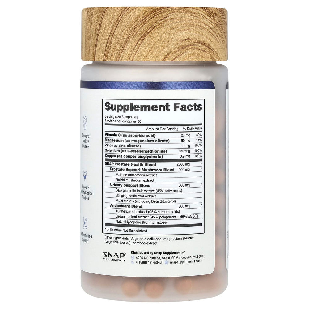 Snap Supplements, Здоровье простаты`` 90 капсул