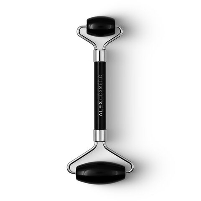 COOL LAVA SKIN ROLLER - Массажный роллер для лица из чёрного обсидиана, 1 шт