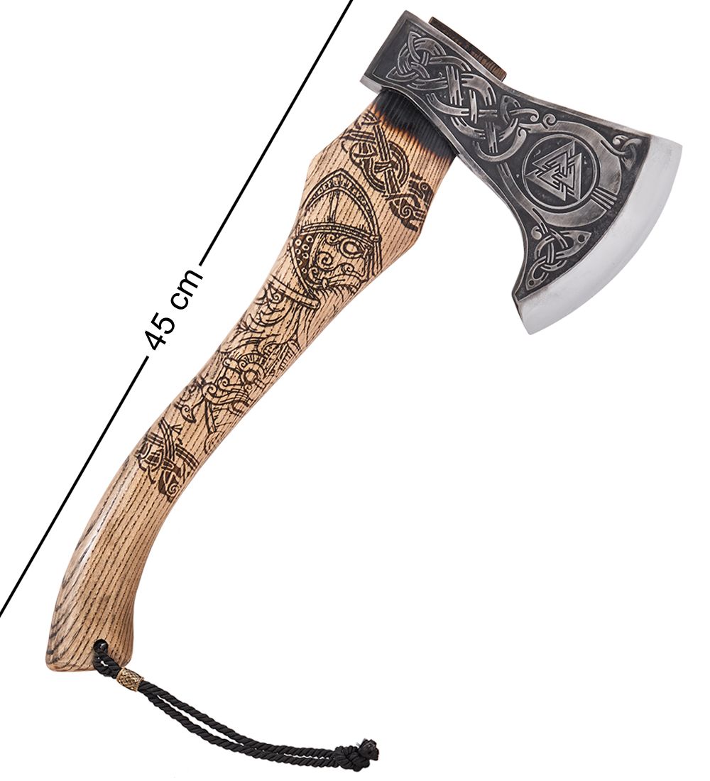 Секира Родослава TP-56 Топор большой с гравировкой «Валькнут»