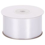 Лента атласная ширина 38 мм, длина 23 м, белая, BRAUBERG, 591507