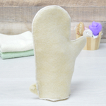 Рукавица для бани белая, тм "Бацькина баня"