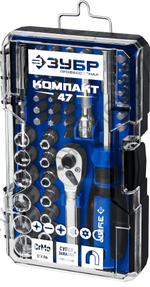 ЗУБР Компакт-47 47 шт, Отвертка-битодержатель с насадками (25283-H47)