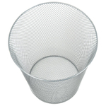 Корзина для бумаг, 9 л, металлическая, серебристая, BRAUBERG "Germanium"