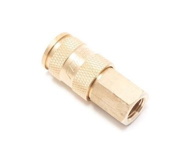 Быстроразъем пневматический с клапаном - внутренняя резьба 1/4'' (латунь) Forsage F-BSE1-2SF