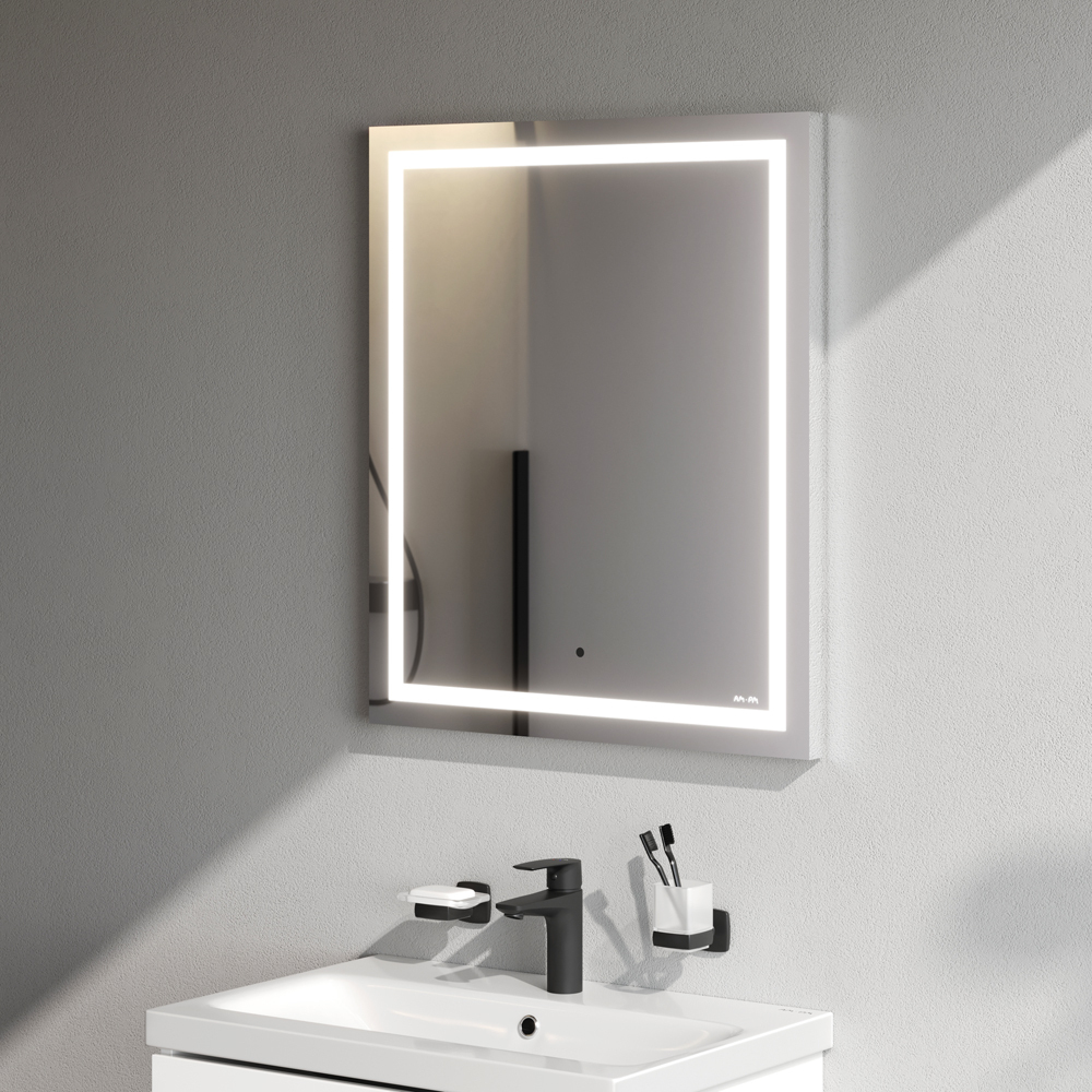 Универсальное зеркало настенное с контурной LED-подсветкой, 60 см AM.PM Gem M91AMOX0601WG