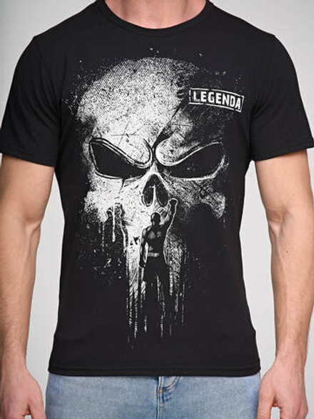 Футболка Legenda Череп Каратель черный образец Уценка (XL)