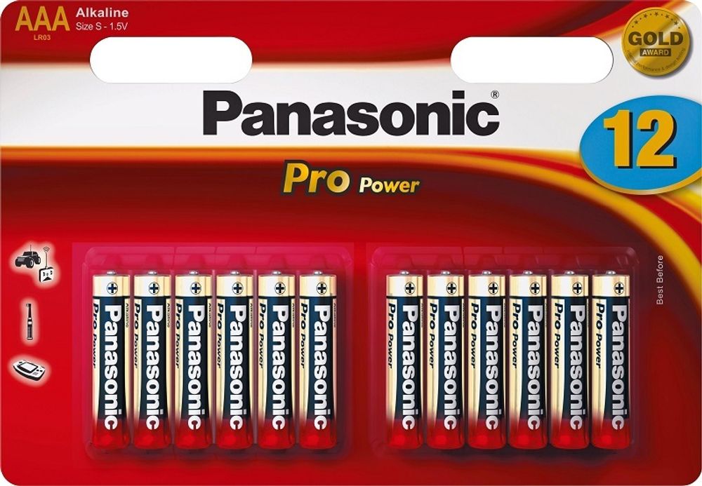 Батарейки Panasonic Pro Power AAA щелочные 12 шт