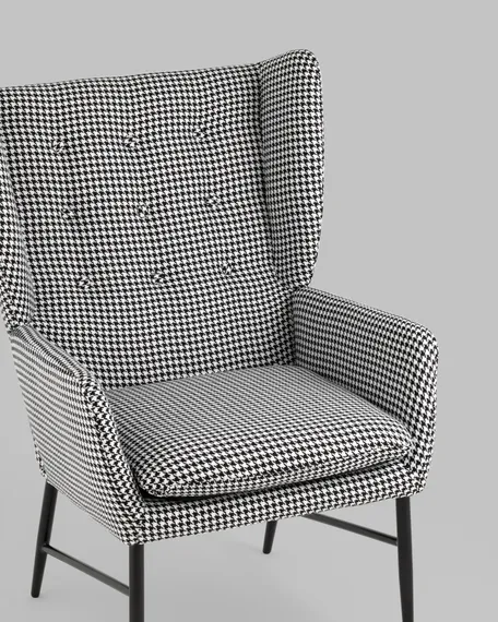 Кресло Maden гусиная лапка черно-белый