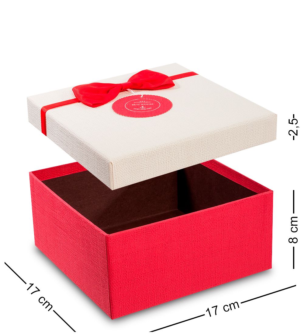 WF-32-B Набор коробок из 3шт «Прямоугольник» цв.красн./бел.