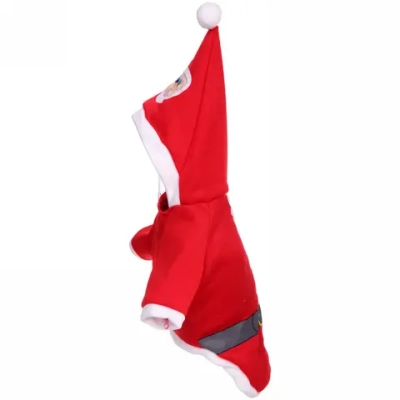 Кофта для собаки «Новогодний БУМ-Санта» с капюшоном, размер L (45*35см) Ultramarine