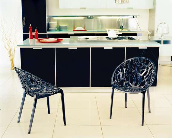 Стул Crystal прозрачный серый