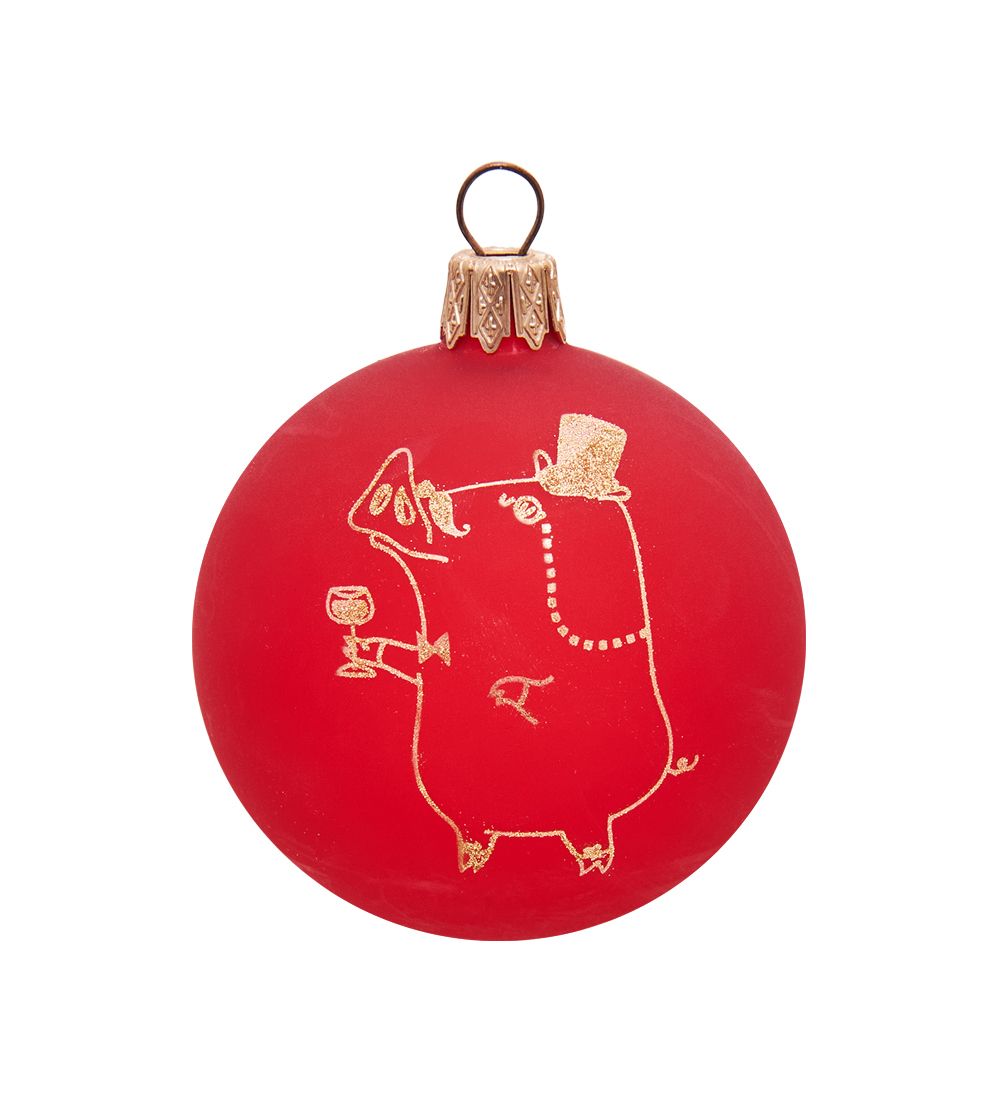 Элита НФШ-1352 Ел. украшение Шар «Свинка» 60 мм