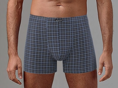Клетчатые мужские боксеры (Размер: M) (Цвет: черный)