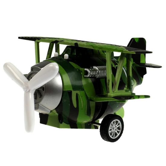 Модель металл свет-звук САМОЛЕТ 11,5 см, подвиж. дет., инерц., кор. Технопарк