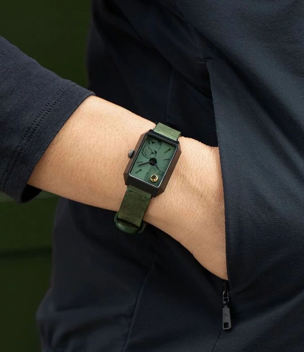 22 Studio Limited Rabbit Edition Moss Green Woman — женские часы с циферблатом из бетона