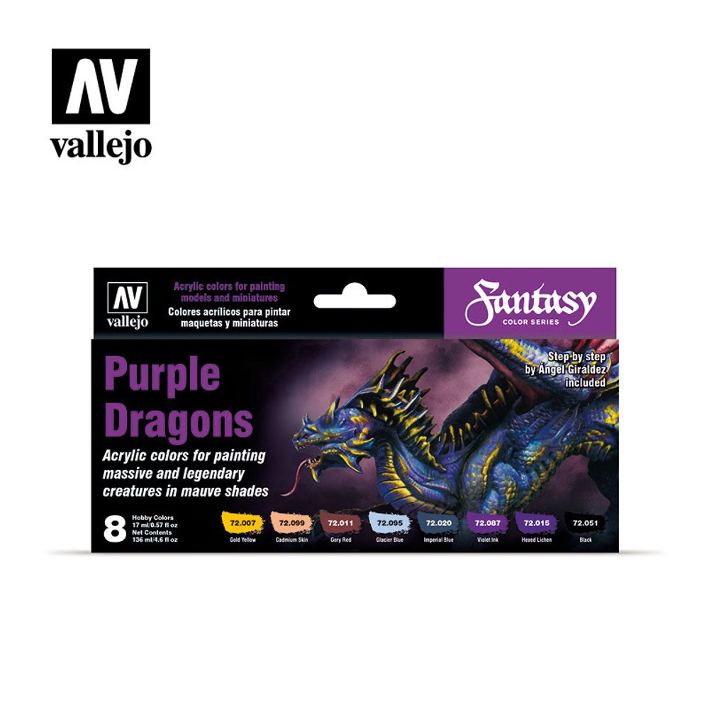 Набор красок Vallejo Game Color Set: Purple Dragons by A.Giraldez