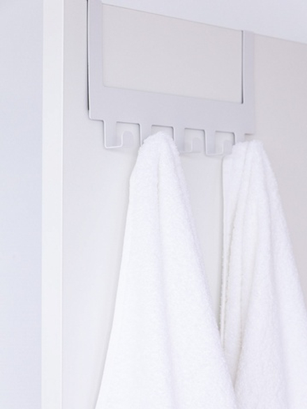 Дверная вешалка DeN 30x15,5 нерж.сталь белый матовый