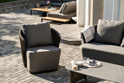 "Флоренция" лаунж-зона из искусственного ротанга, цвет графит